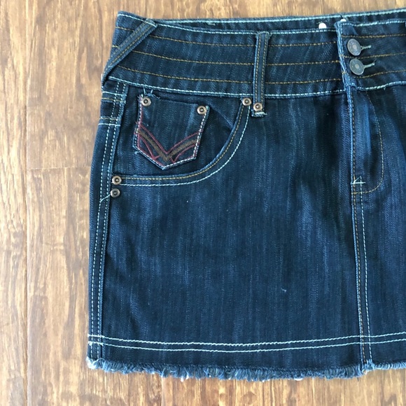 DBL Dresses & Skirts - DBL 2 Button Frayed Hem Mini Skirt